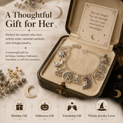 🔥Limited Time 50%Off✨vintage witchyCharmBracelet-WearYour Story.7 Charms,7Meanings, One Bracelet.