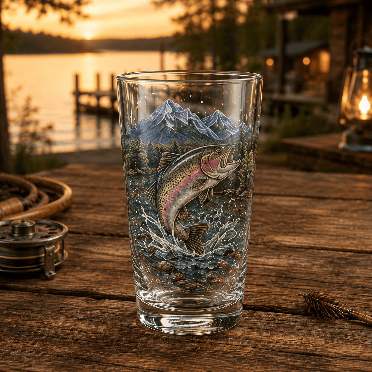 ✨🎣The Last Cast Fishing Pint Glass Collection - 7 Unique Angler Designs & Gift Box