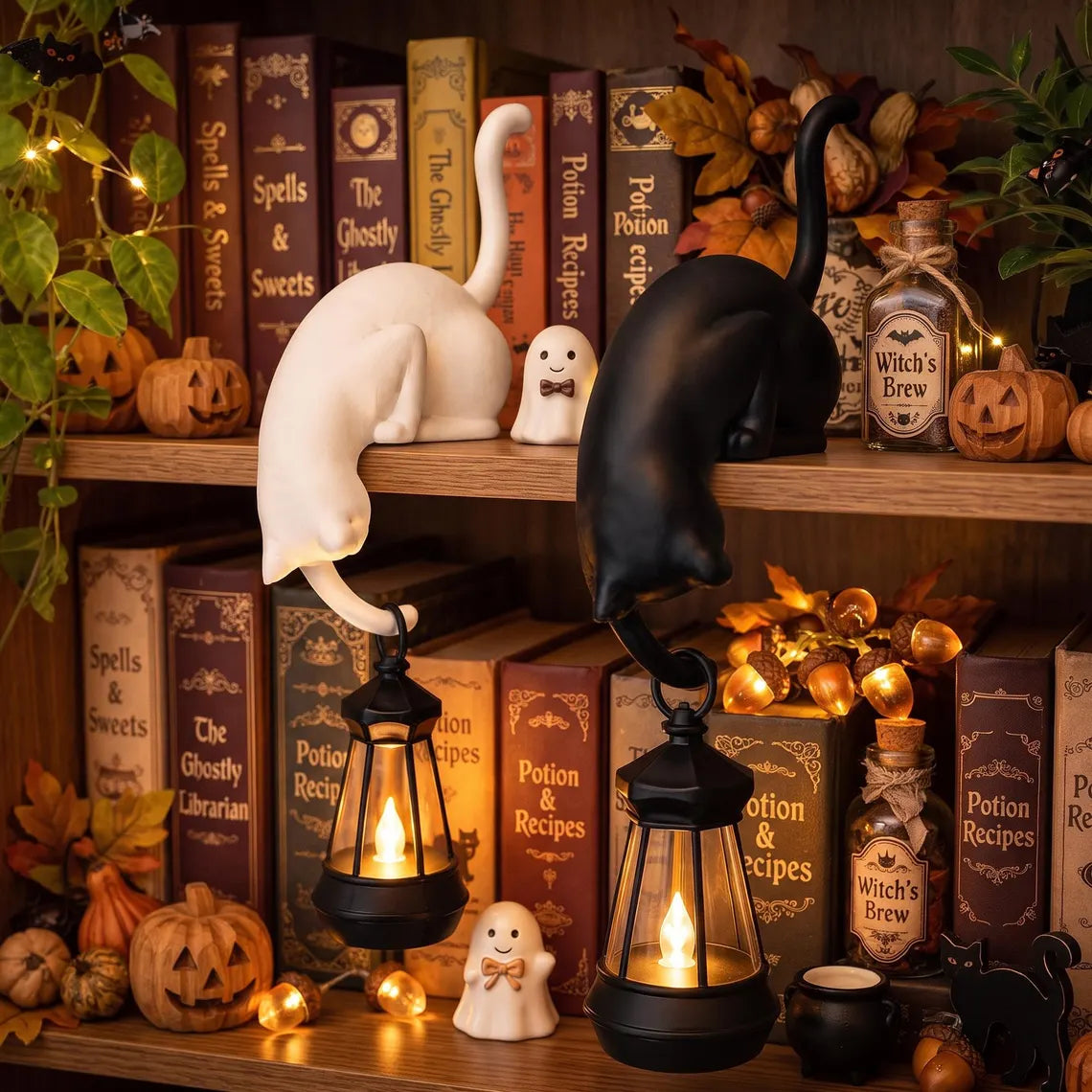🔥Last Day 50% OFF 🐾Cat Shelf Hook with Vintage Lantern