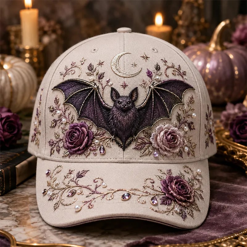 🎃3D Halloween Embroidery Cap I Spooky Cute Adjustable Hat for Fall Outfits, Daily Styling & Halloween Parties