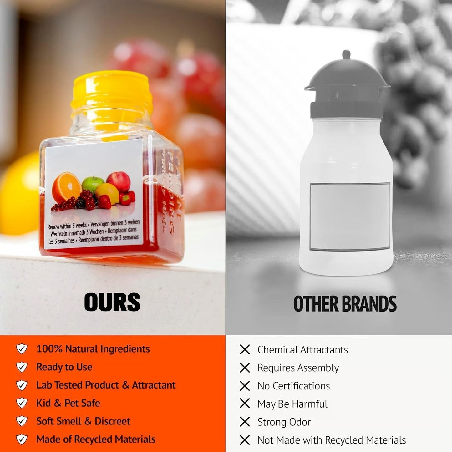 🔥LAST DAY 49% OFF - Ultra-Strong Fruit Fly Trap - User Friendly (Up to 3 Weeks per Bottle)
