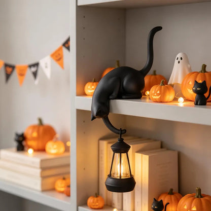 🔥Last Day 50% OFF 🐾Cat Shelf Hook with Vintage Lantern