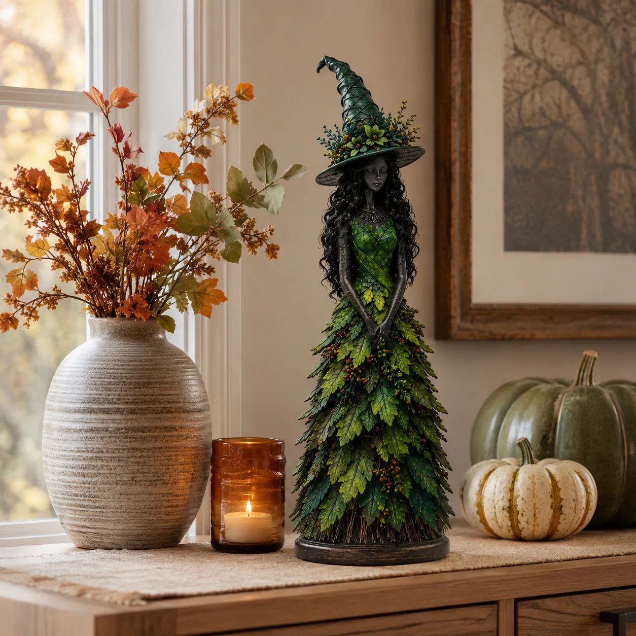 🔥LAST DAY 49% OFF - 🧙‍♀️Enchanted Autumn Witch Figurine (📦Buy 2 Free Shipping)