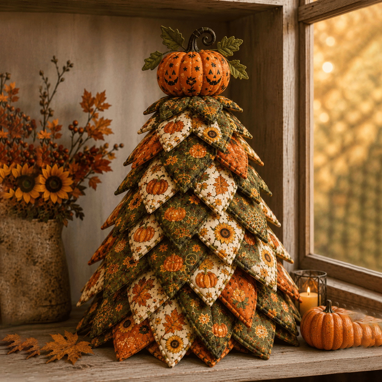 🔥Last Day 49% OFF - 🎃DIY Halloween Quilted Fabric Tree Kit