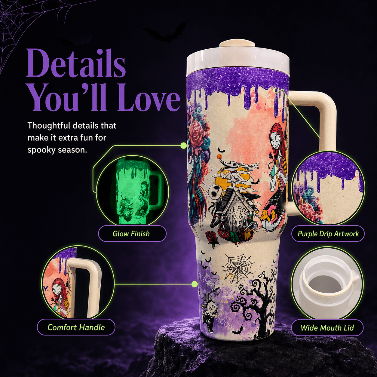 💀Last Day 50% OFF - 🎃 Halloween Special edition skeleton Tumbler For Tiktok