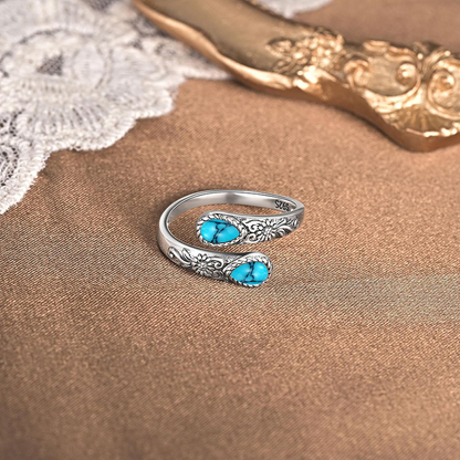 🔥Last Day 50% OFF🌙 Moonstone Bloom Ring I Vintage Style ·  Adjustable Fit ·  Timeless Elegance