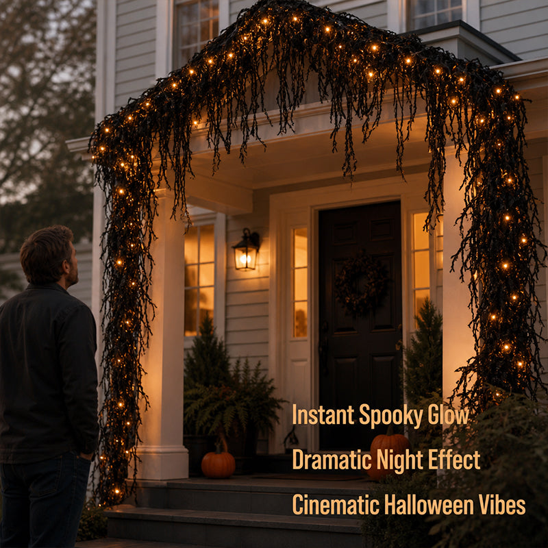👻Halloween Set Spooky Chic: Fireplace Decor
