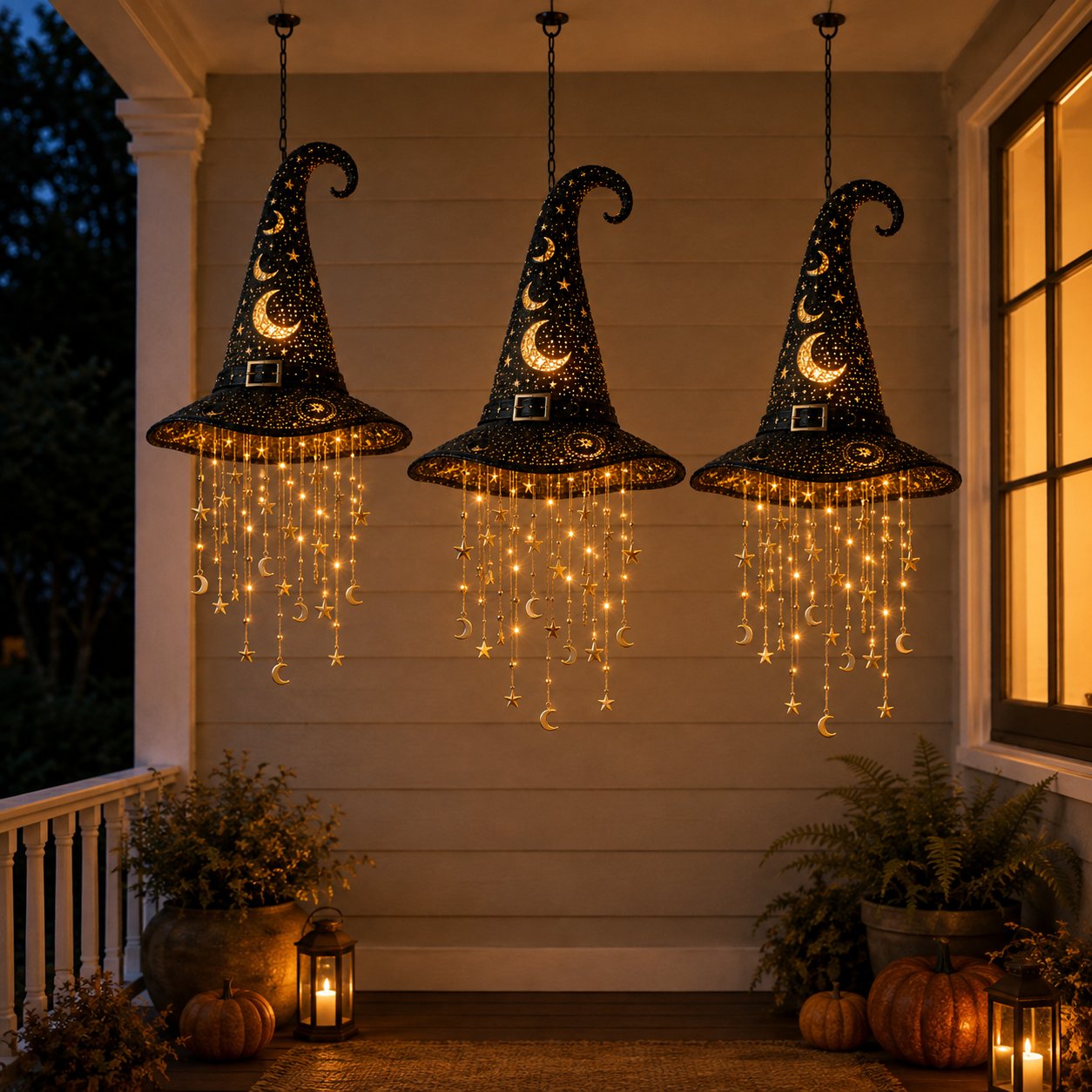 ✨49% Off Last Day✨Lighted Witch Hat Hanging Chime🎃