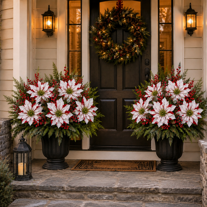 ❀Last Day 49% OFF - Christmas Poinsettia Planter Inserts