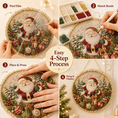🔥Last Day 49% OFF-🌸🌻🍂🎄✨ Four Seasons & Holiday Pearl Art Hanging Wreath Kit ✨