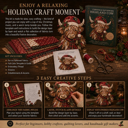 🔥LAST DAY 49% OFF - 🎅Christmas Patchwork Fabric DIY Decor Kit