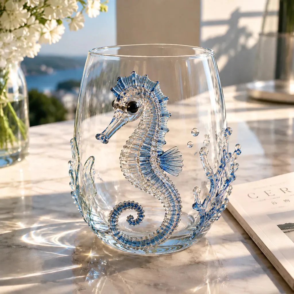 Last Day Promotion: The Perfect Beach House Gift 3d Ocean Animal Artisan Glassware
