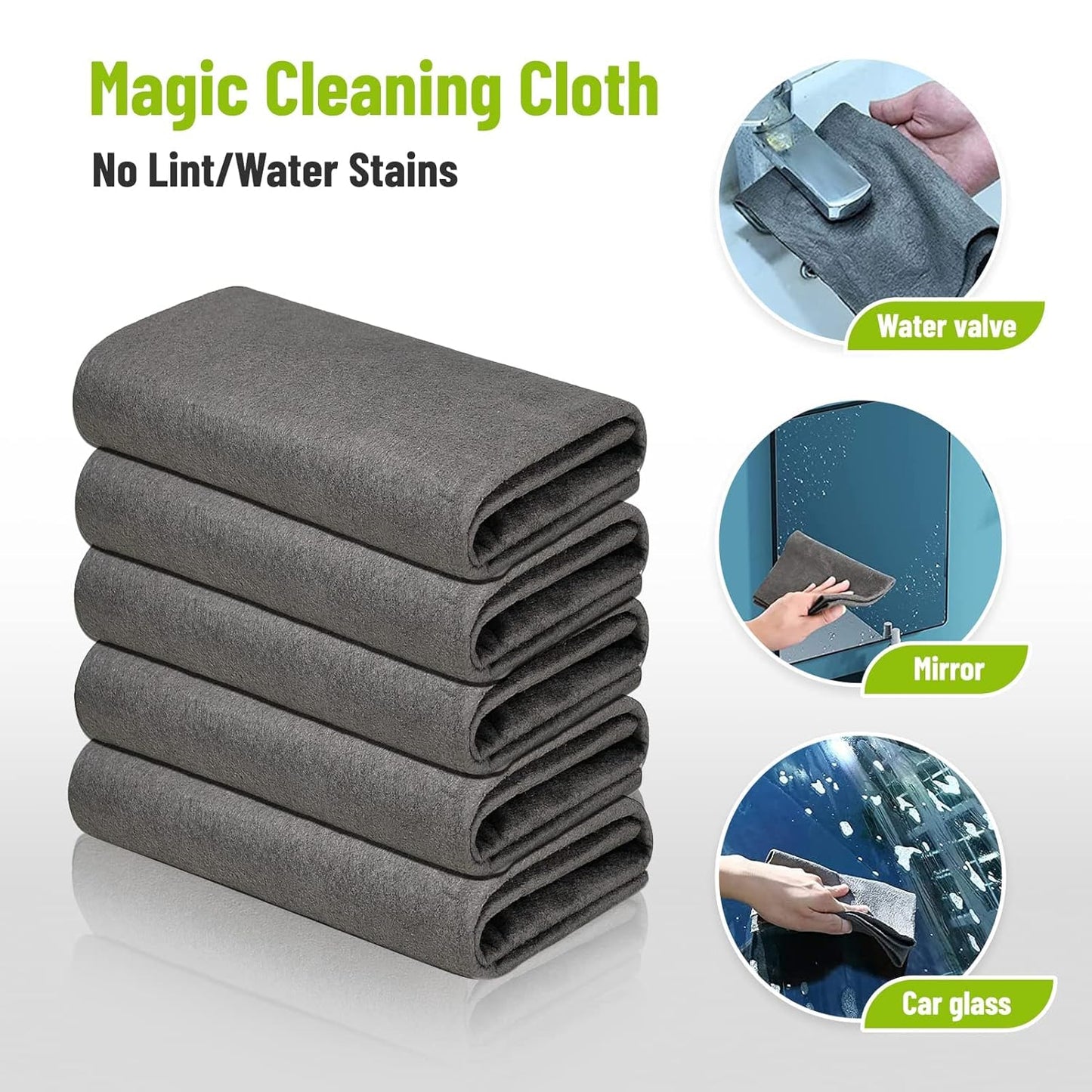 Magic Cleaning Cloth, Reusable, Thickened, Streak-Free Magic Cleaning Wipes
