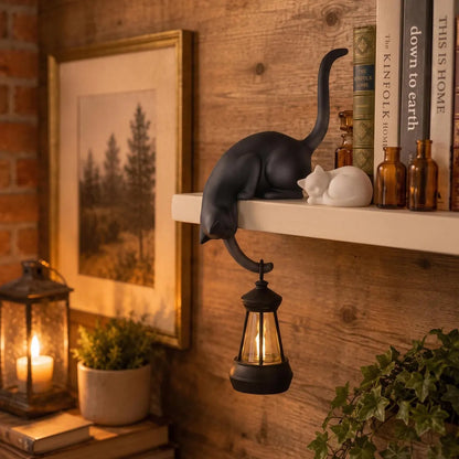🔥Last Day 50% OFF 🐾Cat Shelf Hook with Vintage Lantern