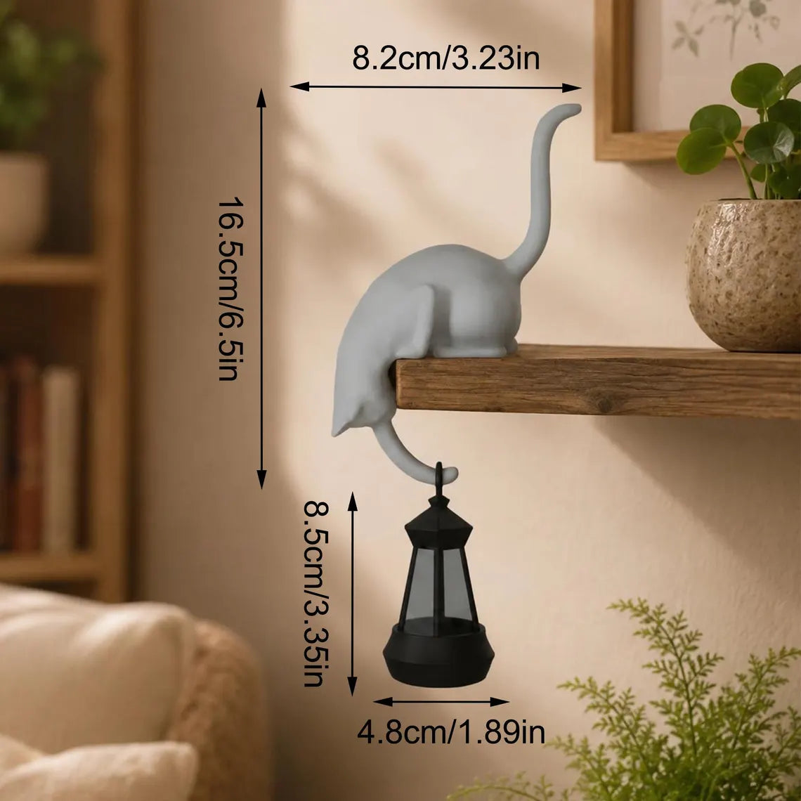 🔥Last Day 50% OFF 🐾Cat Shelf Hook with Vintage Lantern