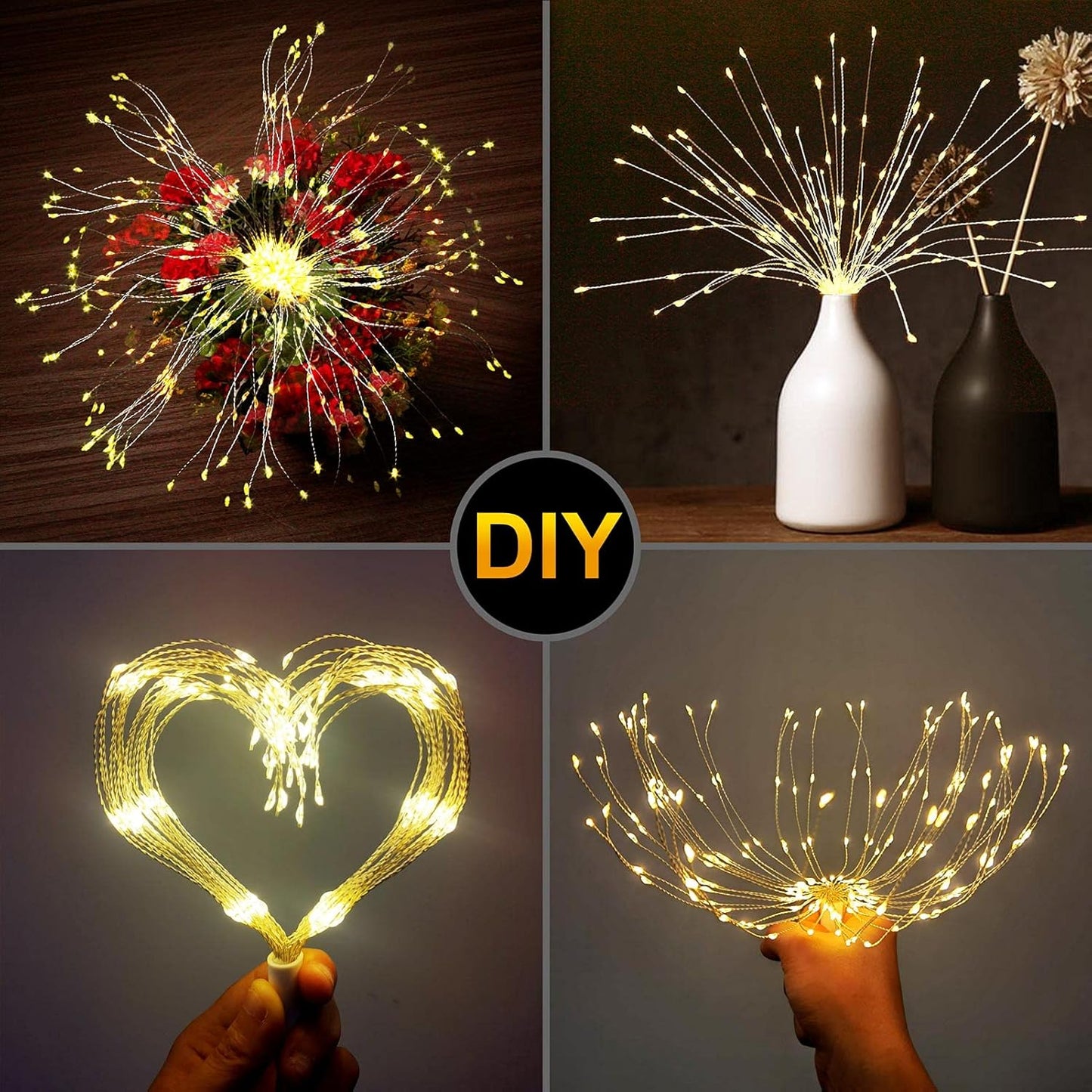 4-Pack Solar Fireworks Lights - 480 LEDS