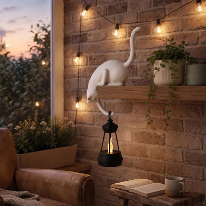 🔥Last Day 50% OFF 🐾Cat Shelf Hook with Vintage Lantern