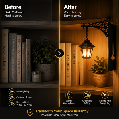 Library Lanterns -Cozy Reading Nook Shelf Decor