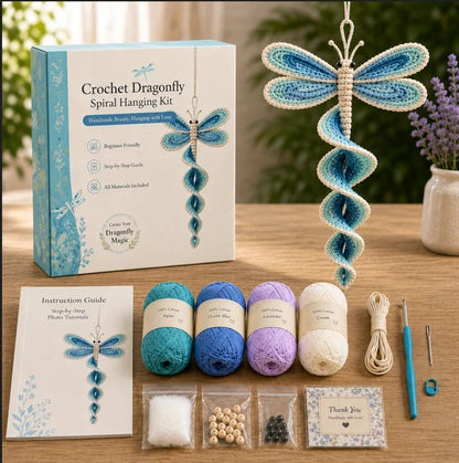 🔥LAST DAY 49% OFF - 🎁Crochet Spiral Hanging Kit – Beginner-Friendly DIY Garden Animal Decor 🧶🌿