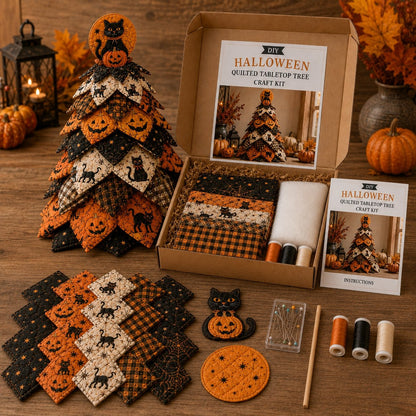 🔥Last Day 49% OFF - 🎃DIY Halloween Quilted Fabric Tree Kit