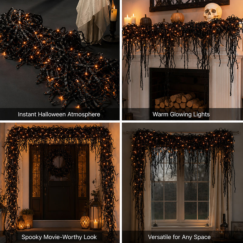 👻Halloween Set Spooky Chic: Fireplace Decor