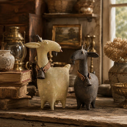🔥Whimsical Farmhouse Goat Figurines🐐