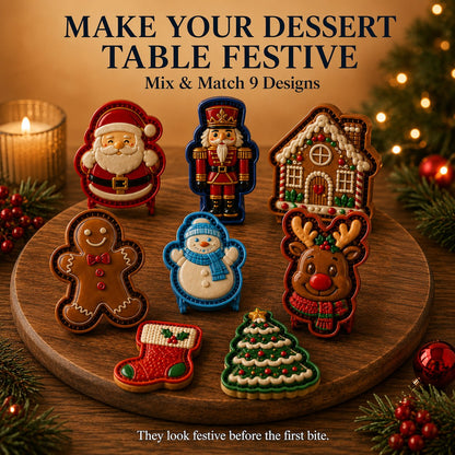 ⏳ Last Day 49% OFF – 🎄 9-Design Christmas Mini Pie Mold Collection🥧✨