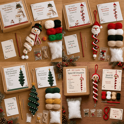 🔥Last Day 49% OFF✨Crochet Snowman Spiral Ornament DIY Kit