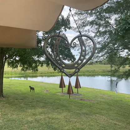 💥LAST DAY 49% OFF🔥 The Horseshoe Heart Wind Chime🖤🐎