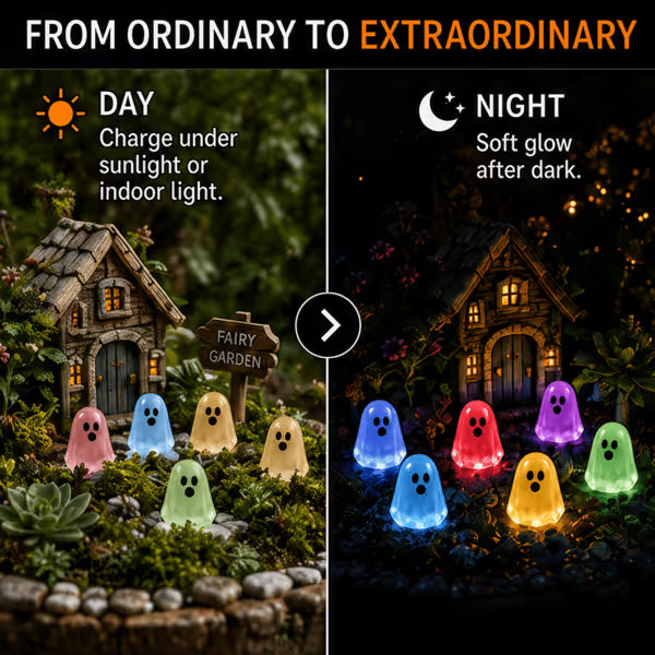 ⏳Last day 49% OFF - 👻Glow In Dark Cute Ghost Resin Bead Set