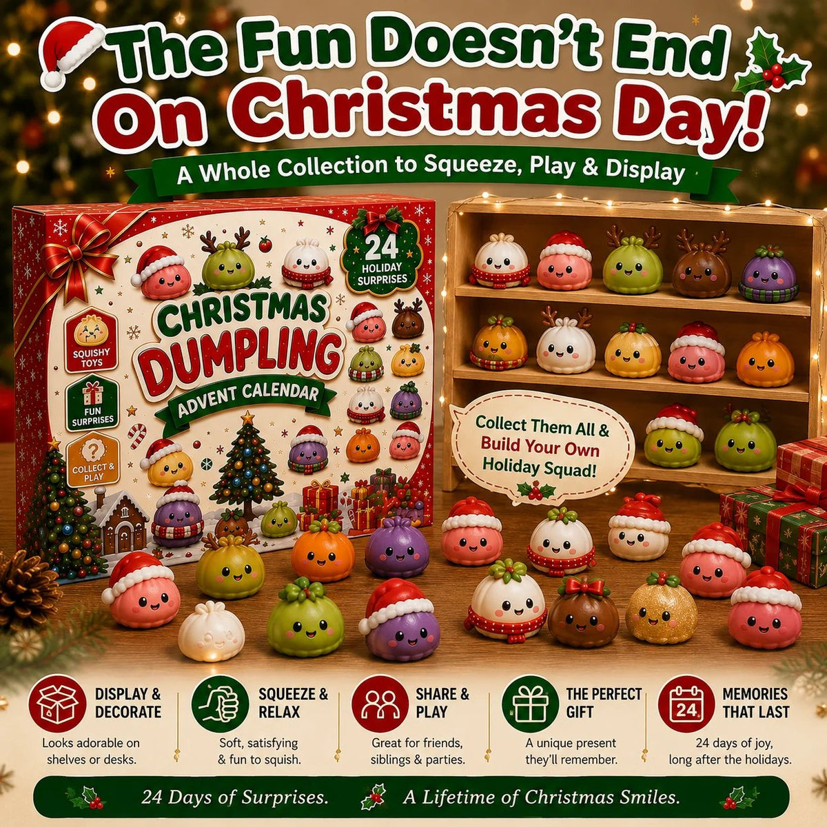 🎅 CHRISTMAS SPECIAL | 24 Days of Mini Squishies – Cute 2026 Advent Calendar with Daily Dumpling