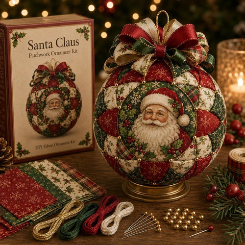 💥LAST DAY 49% OFF - 🎄Christmas Classics Patchwork Ornament DIY Kit