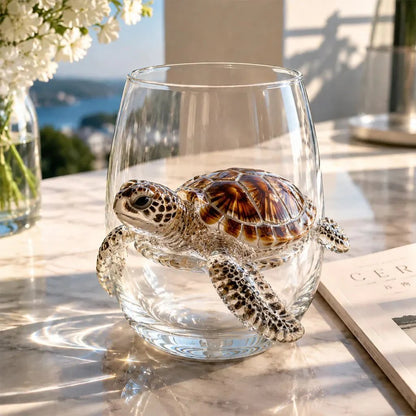 Last Day Promotion: The Perfect Beach House Gift 3d Ocean Animal Artisan Glassware