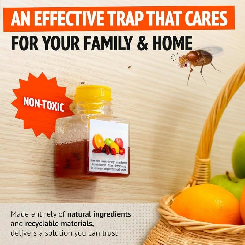 🔥LAST DAY 49% OFF - Ultra-Strong Fruit Fly Trap - User Friendly (Up to 3 Weeks per Bottle)