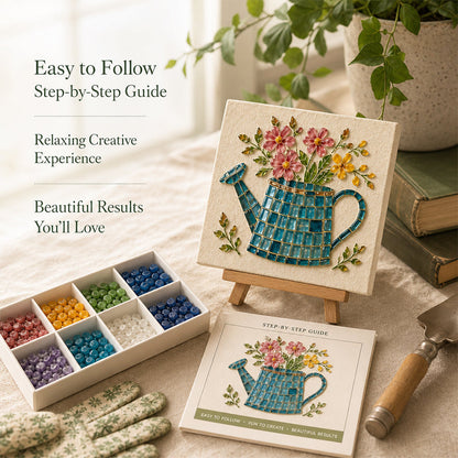 Watering Can Mosaic Sea glass Art Kit