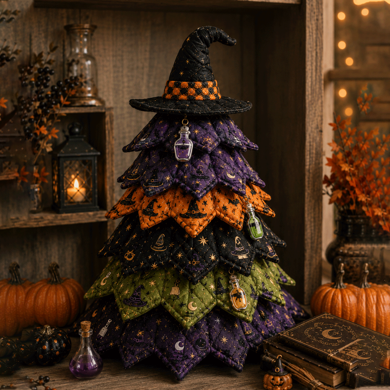 🔥Last Day 49% OFF - 🎃DIY Halloween Quilted Fabric Tree Kit