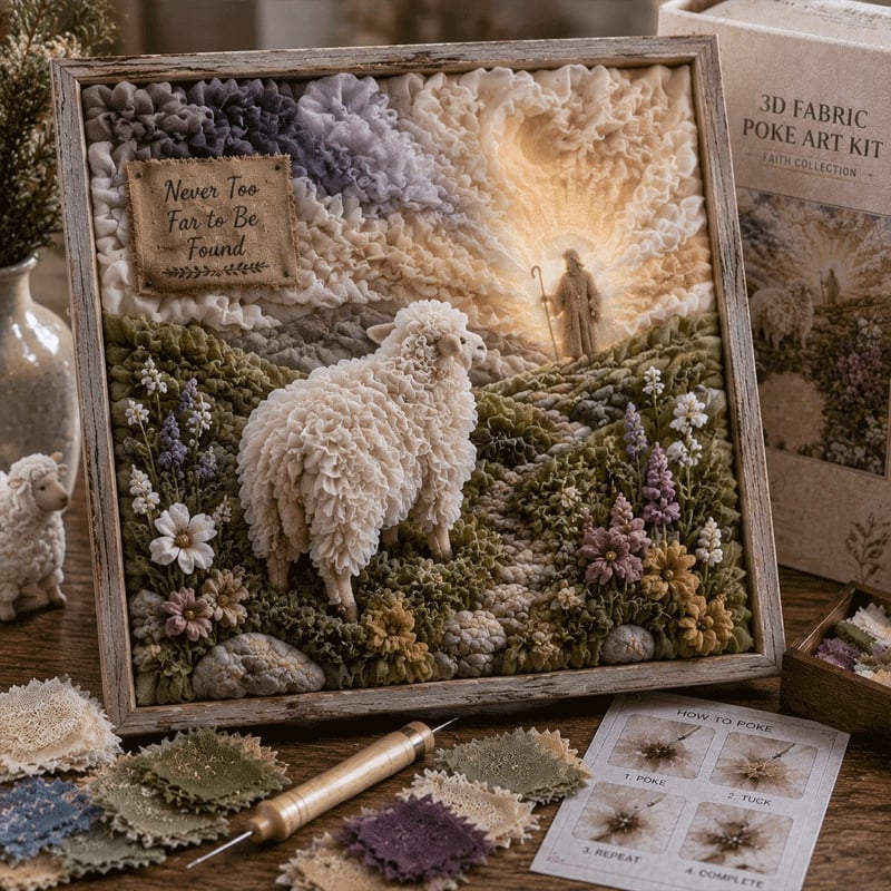 🔥 Last Day 49% OFF - ✝️3D Christian Fabric Poke Art Kit