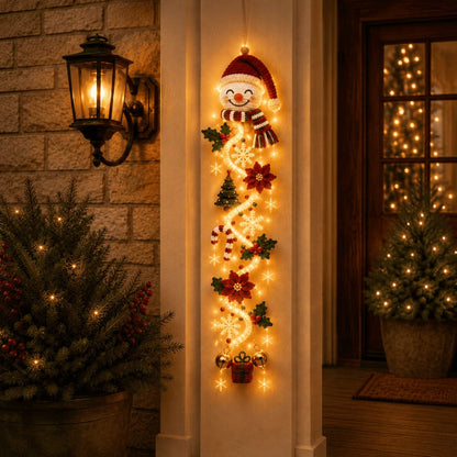 ⏳ Last Day 49% OFF – 🎄Glowing Christmas Door Hanger | 6 Festive Lighted Designs with Warm Glow, Dimensional Details & Space-Saving Vertical Décor ✨