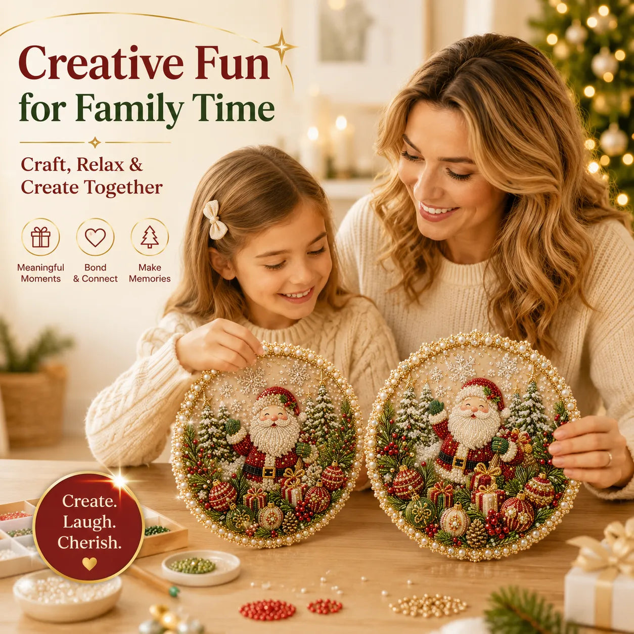 🔥Last Day 49% OFF-🌸🌻🍂🎄✨ Four Seasons & Holiday Pearl Art Hanging Wreath Kit ✨