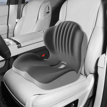 Ergonomic Memory Foam Seat Cushion with Lumbar & Back Support, Relieves Back Pain,Reduces Pressure