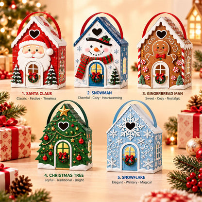 Christmas Cottage Gift Box – 5 Festive Designs for Candy & Small Gifts