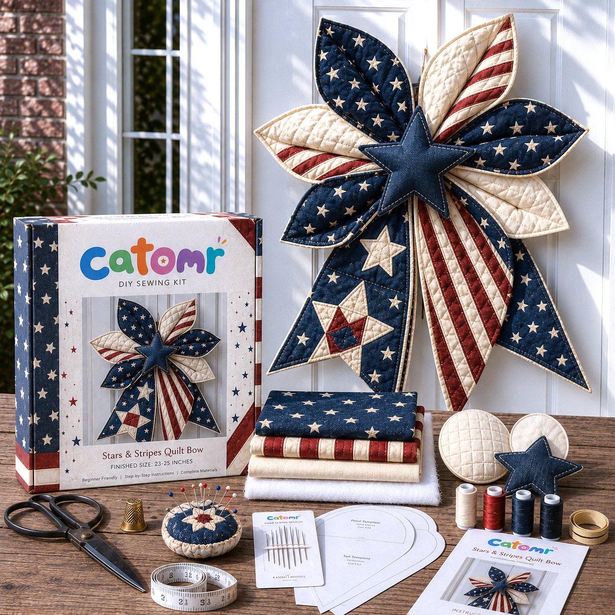 🔥Last Day 50% OFF- Large Patchwork Bow Sewing Kit💕