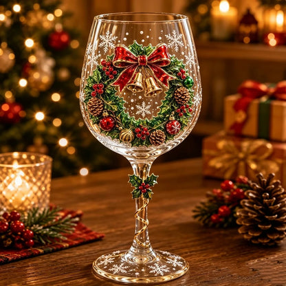 🔥🎁Christmas 3D Wine Glass Collection Gift Box Set✨