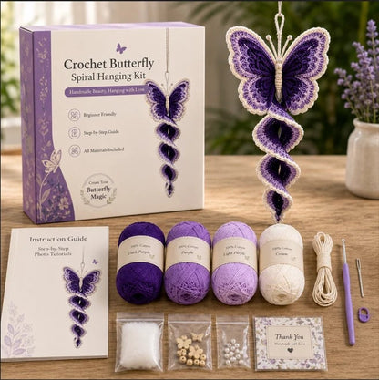 🔥LAST DAY 49% OFF - 🎁Crochet Spiral Hanging Kit – Beginner-Friendly DIY Garden Animal Decor 🧶🌿