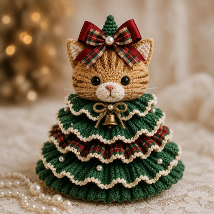 🔥🎄Crochet Animal Christmas Tree DIY Kit – Stitch a Little Christmas Magic（Material kit (not finished product)