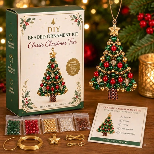 🎄DIY Christmas Tree Beaded Ornament Kit- Craft your own sparkling holiday keepsake!✨💎