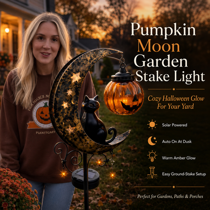 🎃Halloween Early Bird Sale | 49% OFF Pumpkin Moon Garden Stake Light