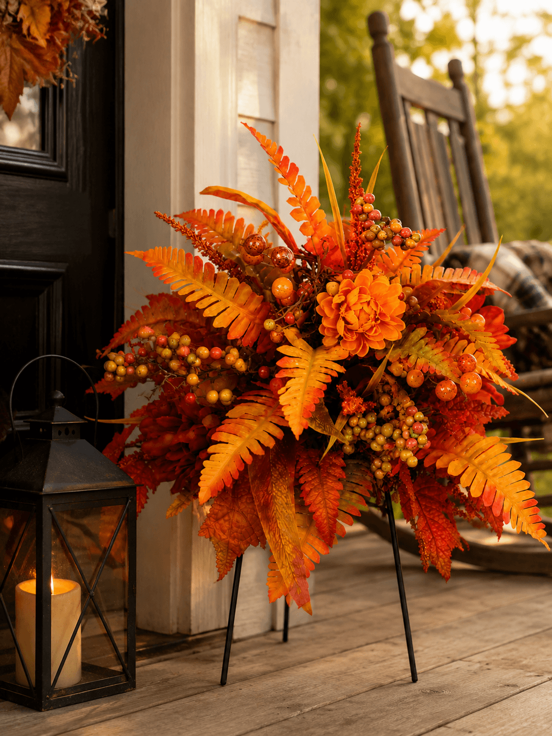 🍂Autumn Harvest Floral Garden Stake Arrangement