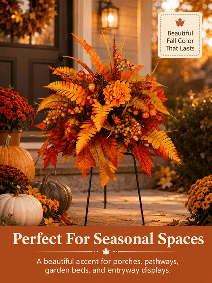 🍂Autumn Harvest Floral Garden Stake Arrangement