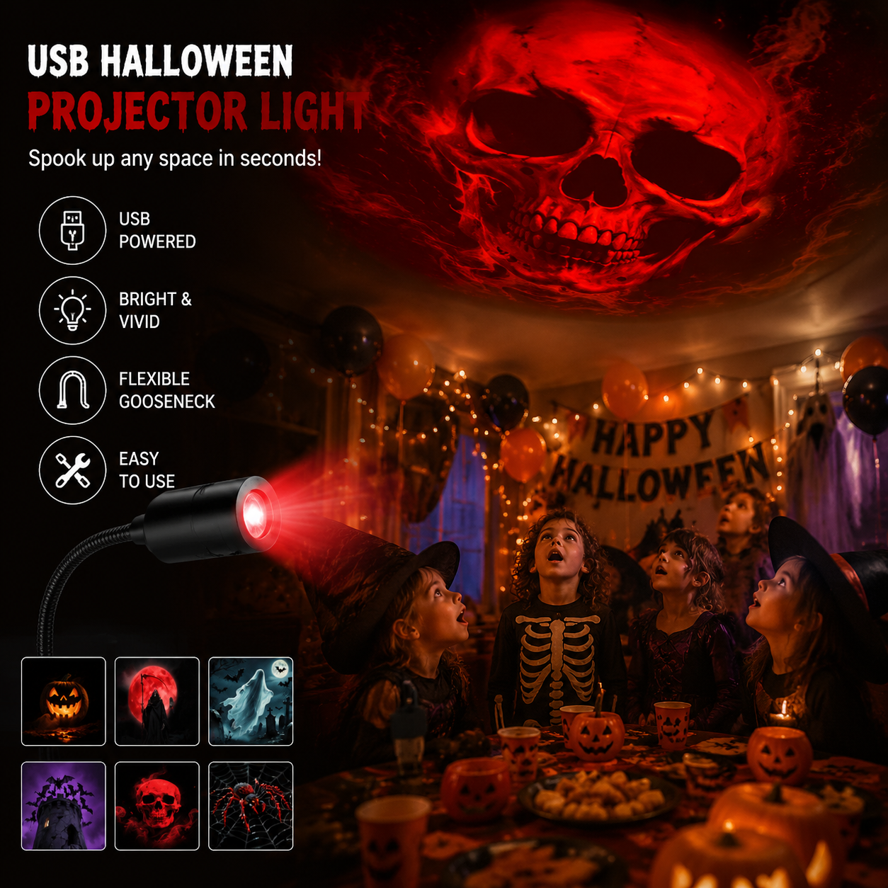 ❤️Last Day 49% Off❤️🎃 Plug It In. Watch Your Room Come Alive With Halloween Magic💀 Halloween 6-Disc Set
